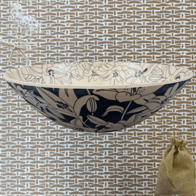 Bamboo Blue and Cream Bowl