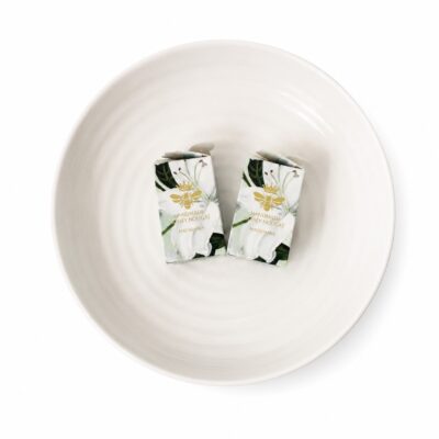 Round Flat Salad Bowl with Design