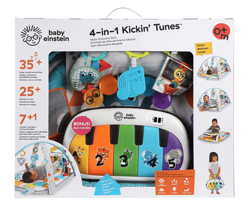 Baby Einstein 4-In-1 Kickin Tunes Musical and Language Discovery Gym