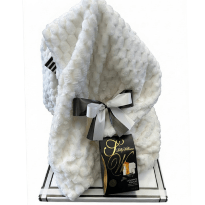 Snuggly White Blanket Gift Presentation