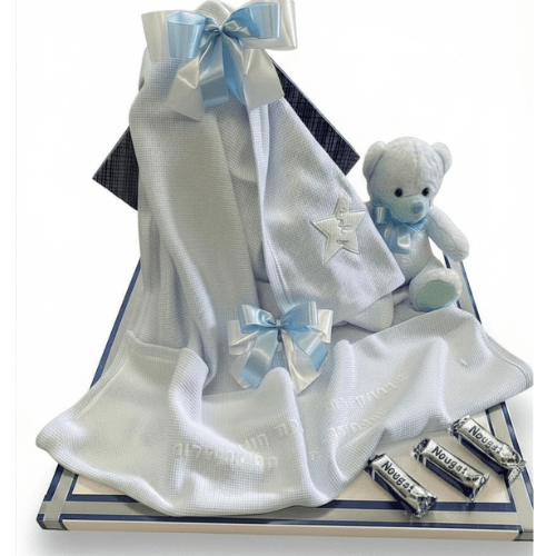 Baby Boy Brocha Blanket Gift Arrangement