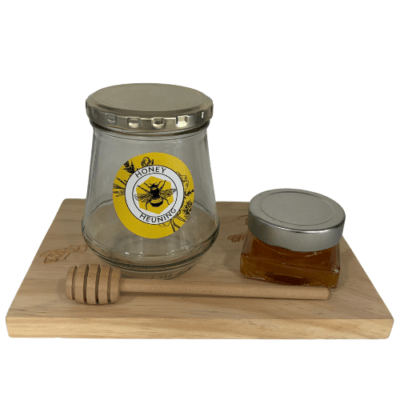 Honey Dish with Wooden Tray