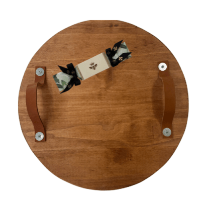 Large Round Board with Leather